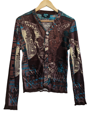 Vintage Jean Paul Gaultier Fuzzi Cyber Virtual Reality Cardigan | eBay