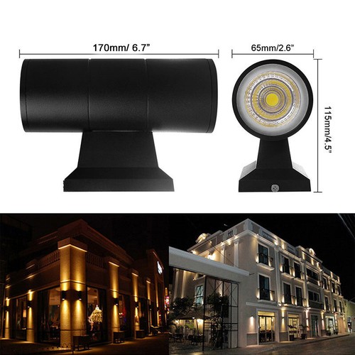 Lampada da applique 6/10 W COB LED RGB doppia testa su e giù per esterni 6 colori - Foto 2 di 22