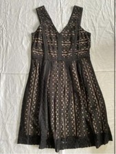 Ann Taylor Loft Women's Size 4 Black Cocktail Formal A-line Dress