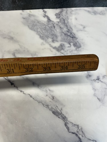 Vintage Square Wood Yard Stick Measuring Stick Aladdin School Aid Florida - Picture 5 of 5