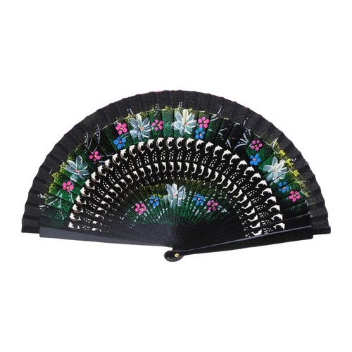 Folding Fan Double-side Dancing Fan Craft Dancing Printing - Picture 5 of 10