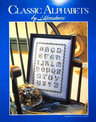 CLASSIC ALPHABETS, HERRSCHNERS, PATTERN LEAFLET CROSS STITCHING 1989