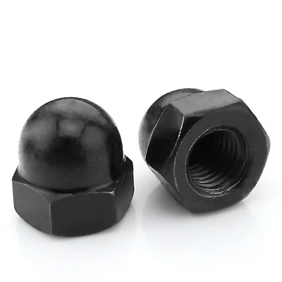 Acorn Cap Dome Nuts Carbon Steel -Black Zinc Steel M3 M4 M5 M6 M8 M10 M12
