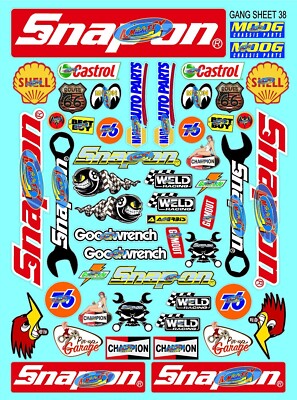 CLEAR MATTE VINYL Sticker Sheet 38-R/C MODEL Die-cut-Decals 1/8-1/10th-snaponFG