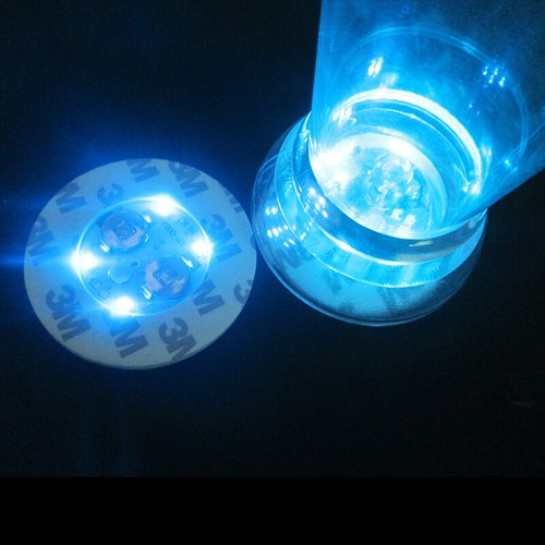 LED Coaster Light Up Coasters LED Bottle Lights Bottle Glorifier Bar Decor - Picture 5 of 33