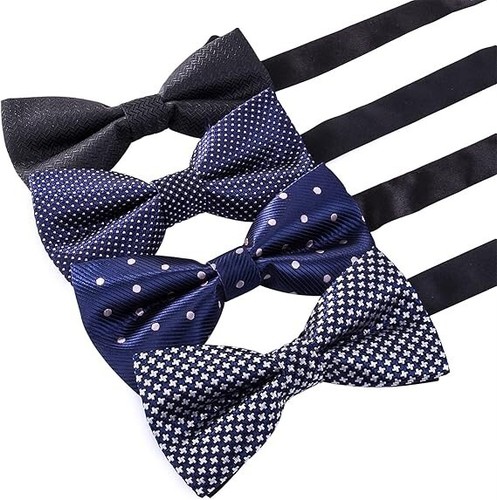 8 PACKS Elegant Adjustable Pre-tied bow ties for Men Boys Mixed Color New - Picture 3 of 6
