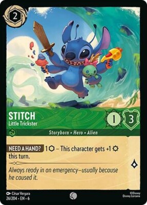 Lorcana Stitch - Little Trickster 26/204 Common Normal Azurite Sea Lorcana Stitch - Little Trickster 26/204 Common Normal Azurite Sea