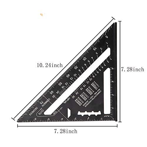 7-inch Aluminum Rafter Square Carpenter Layout Tool Alloy Triangle Ruler - Picture 2 of 6
