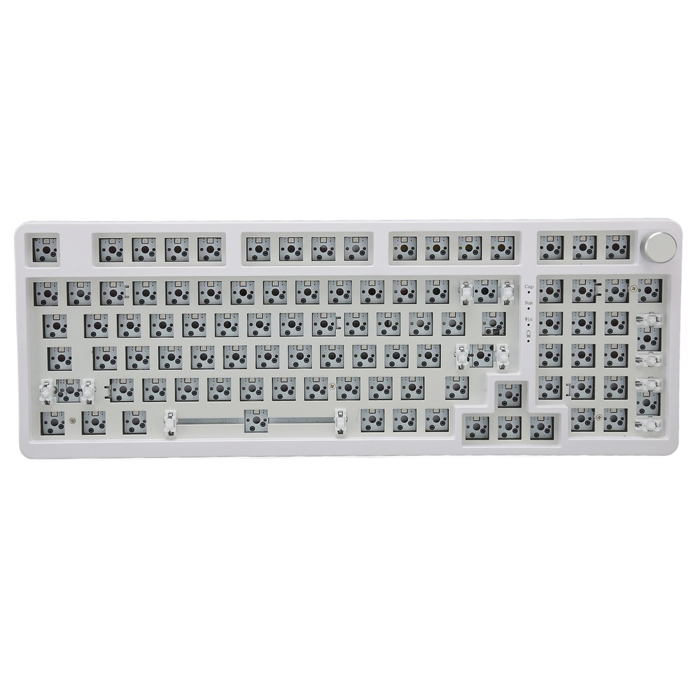 Mechanical Keyboard Kit White 98 Keys 2.4G BT Wired RGB Backlit Hot Swap Cust ❥