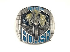 VTG Bergamot Iron Horse Motorcycle Multi-Color Belt Buckle Tanside Dragon Design