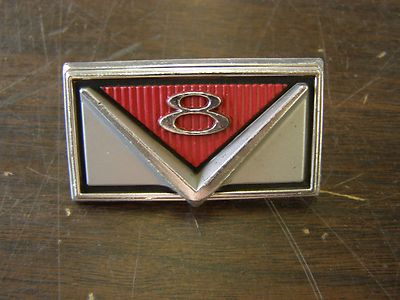NOS OEM Ford 1966 Mercury Comet V8 Grille Ornament Emblem Trim