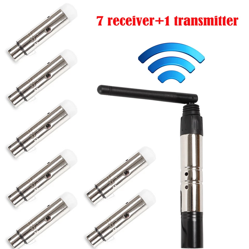 8x DMX512 Funk Receiver Wireless Empfänger Sender Controller für DJ Bühnenlicht - Bild 3 von 4