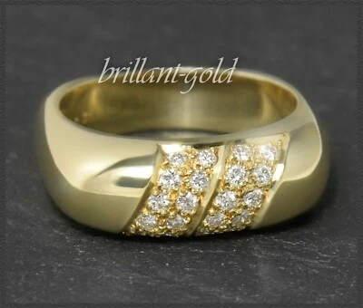 Diamant 585 Gold Damen Ring, lupenrein & River D 0,36ct Brillanten, Cocktailring - Bild 1 von 4