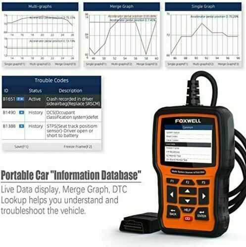 FOXWELL NT510 Elite apto para BMW OBD2 herramienta de diagnóstico de todo sistema ABS SRS EPB TPMS - Imagen 8 de 12