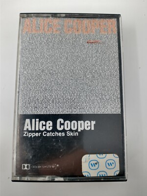 Alice Cooper - Zipper Catches Skin Cassette Tape Warner Bros 1982 9 23719-4 Rock