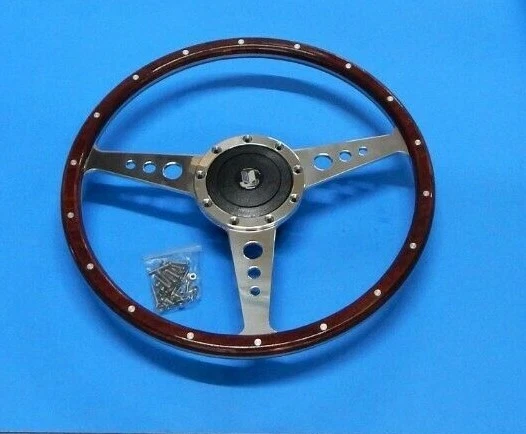 Nuevo adaptador de volante y buje de madera laminada de 15" Triumph TR4 TR4A TR6 Foto 4 de 4