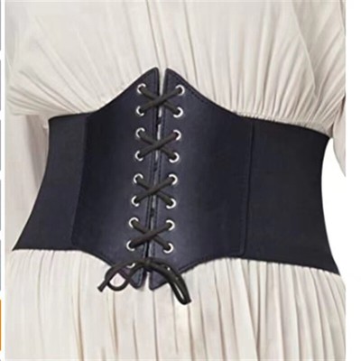 Lace-up Cinch Belt Tied Corset Elastic Waist Women Belt | eBay display picture 1