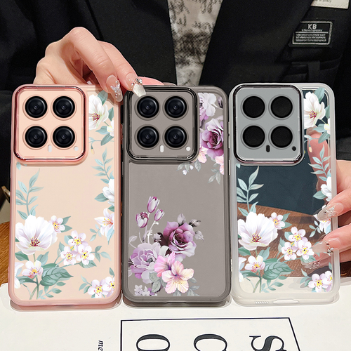 For Xiaomi Redmi Note 14 13 12 11 Pro 13T Flowers Glass Lens Silicone Case Cover - Picture 12 of 19