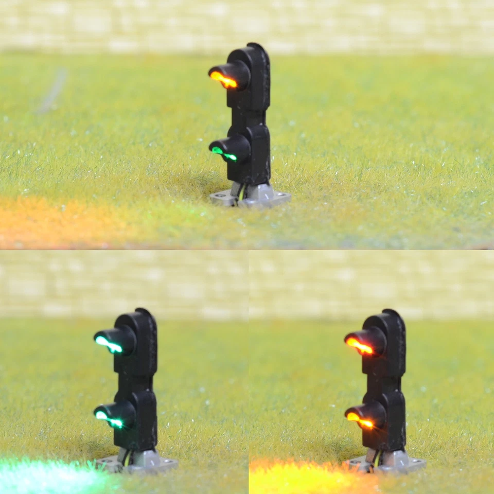 2 x HO scale dwarf searchlight signal ground 2 targets GRS SA-1 tri-colors #DT2 - Image 4 of 4