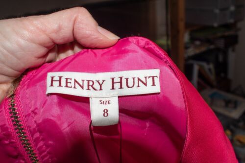 Henry Hunt PROM Bright Pink Taffeta Style Evening Top Zipped Size 8 BNWT - Picture 5 of 7