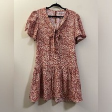 Reformation Adelina Floral Bow Mini Dress - 10