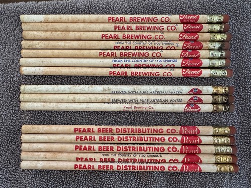 Vintage Pearl Brewing Beer Pencils LOT Unsharpened - various styles