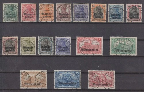 MEMEL - FRENCH ADM. / Y&T # 1 / 17 USED COMPLETE SET CV 155 EUROS