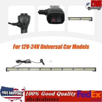 Traffic Advisor Emergency Warning Light Bar LED Strobe Light Bar Amber White 47''