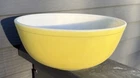 Vintage Pyrex Primary Yellow Mixing Nesting Bowl Large #404 4QT CLEAN