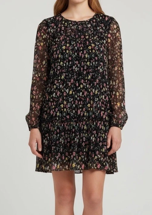 VESTIDO ZARA NIÑA FLORAL MANGA LARGA GASA PLISADO MANGA LARGA 1681/703 10 Foto 2 de 4