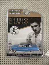 Greenlight 44760-A Elvis (1935-77) - 1955 Fleetwood Series 60 Blue Cadillac 1:64