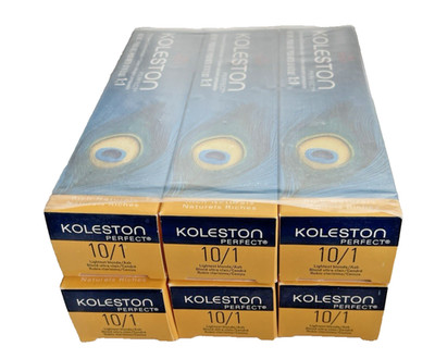 NIB 6 Wella Koleston Perfect Permanent Creme Hair Color 10/1 Lightest Blonde Ash