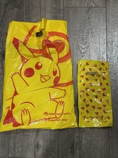 Pokemon Center Store Japan Pikachu Plastic Shopping Bag Set Of 2 Large  Small