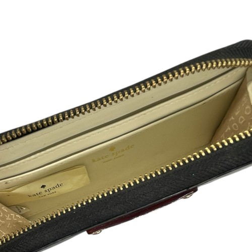KATE SPADE New York Black Patent Leather Zip around Closure Wristlet/Clutch - Picture 18 of 20