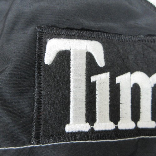 Timberland Jacke Herren 2XL schwarz Kapuze Windbreaker Druckknopfleiste gesticktes Logo - Bild 12 von 16