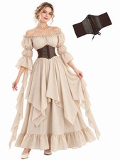 Renaissance Dress Medieval Victorian Court Regency Dress Pirate Queen Princess