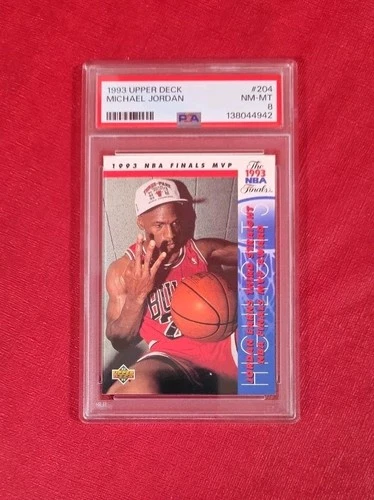 1993 Upper Deck #204 Michael Jordan Chicago Bulls NBA Card PSA 8