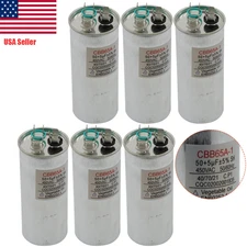 6Pcs Dual Run AC Capacitor 50+5 MFD µF 370-440VAC 50/60Hz 5% HVAC