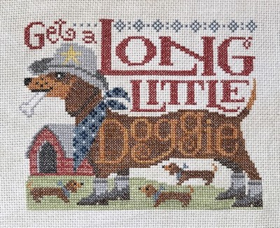 Silver Creek Samplers Cross Stitch Pattern - Deputy Doxie's Posse - Dachshund