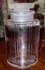 EAPG MARIE EARLE PARIS NEW YORK Perfume Apothecary JAR & LID 4" Ribbed Signed — photo 2