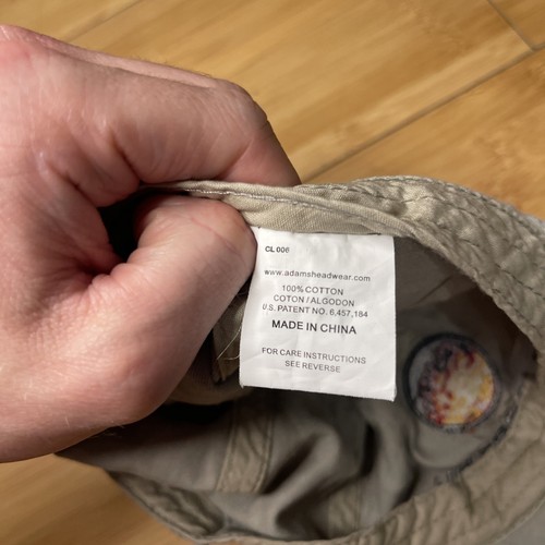 Adams Essentials F.S. Sperry FS Refractory Beige Khaki Dad Cap Hat Adjustable - Picture 11 of 13