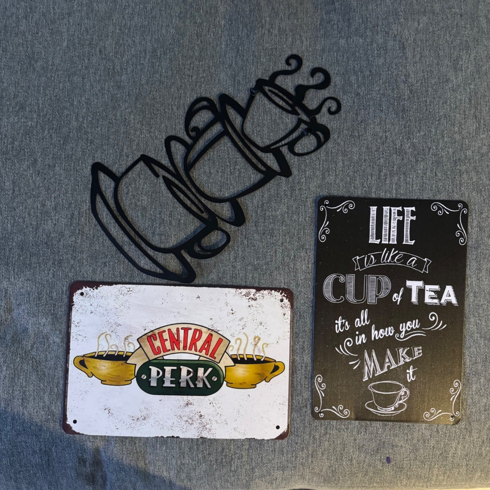 Coffee Bar Central Perk Coffee Shop Metal Sign Friends TV Show Themed Wall Decor