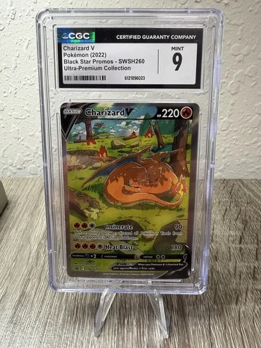 New ListingCGC 9 Charizard V SWSH260 FULL ART HOLO 260 SWSH PROMO Pokemon Card