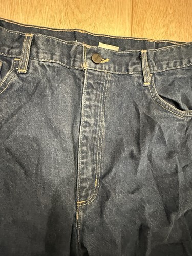 Carhartt FR Denim Blue Work Jeans Relaxed Fit Men 38x34 Workwear FRB100DNM - Picture 9 of 9