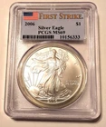 2006 AMERICAN SILVER EAGLE .999 FINE SILVER COIN! PCGS Certified MS69