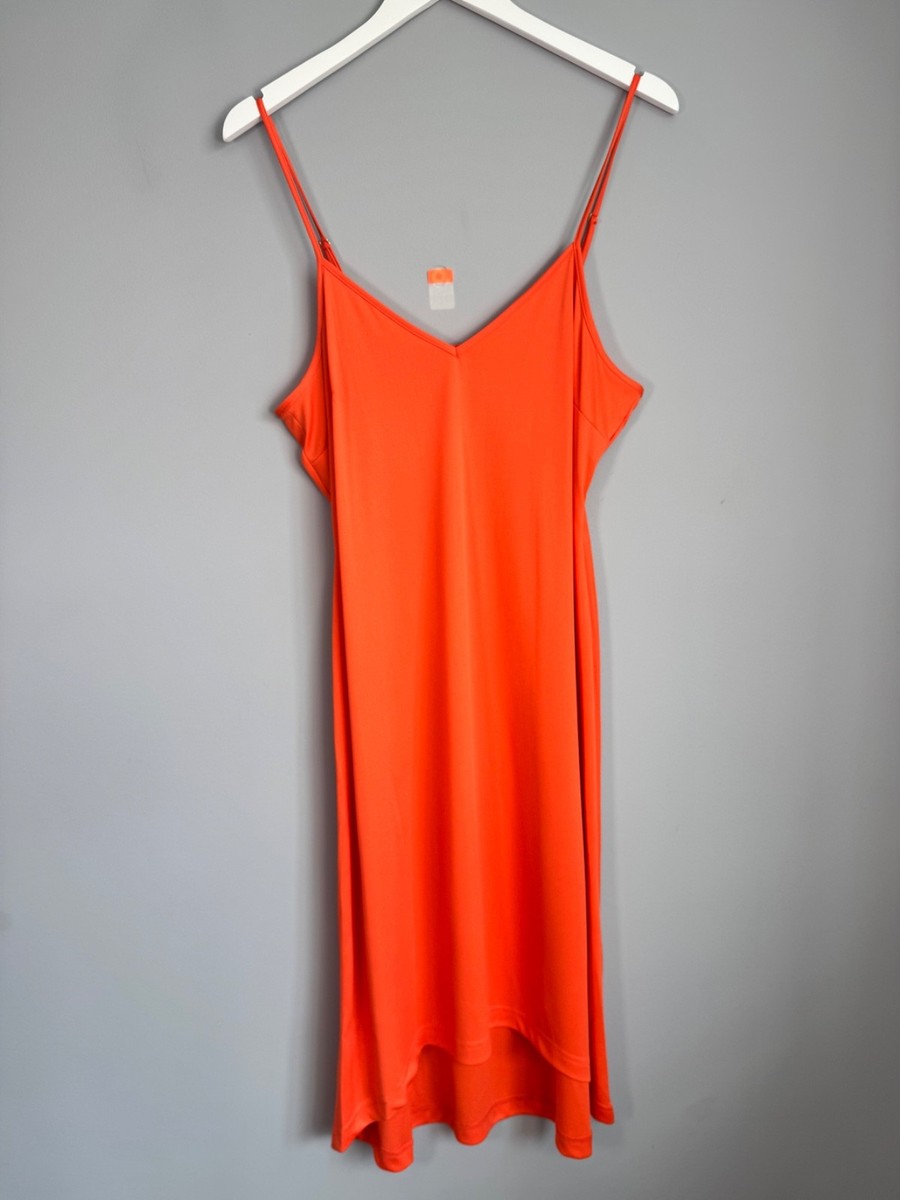 calvin klein orange dress Wrap Midi Size 16W NWT Zip Closure with a gathered skirt. Calvin Klein Women's Gauze V-Neck
