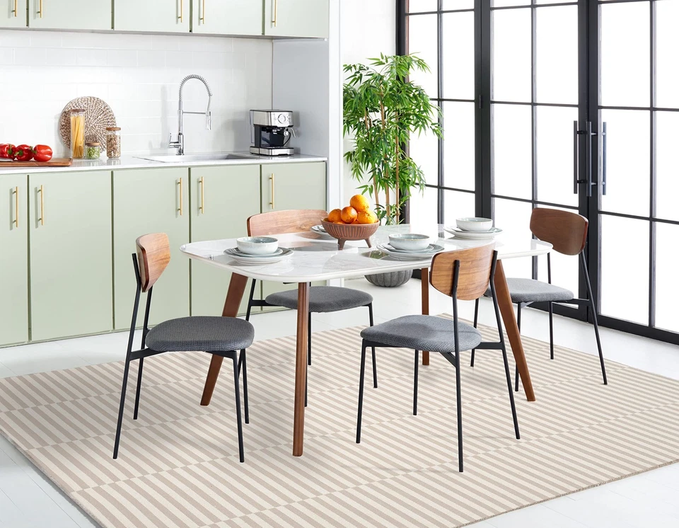 Alfombra de acento Montauk Collection - 3' x 5', marfil y gris claro, rayas hechas a mano... Foto 2 de 4