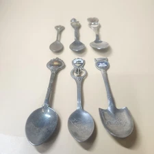 Vintage Souvenir Collectible Spoons Lot State Travel Cities Destinations USA Mix