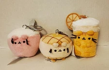 GUND Pusheen breakfast suprise plush set of 3. cereal, orange juice, waffle