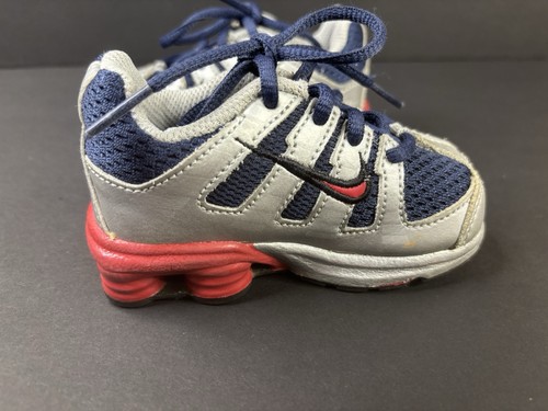 Nike Shox Turb Oh Shoes Toddler Navy Red Silver Size 4.5C - Picture 4 of 7